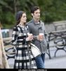 Leighton Meester and Penn Badgley at "Gossip Girl" on Location at Turtle Bay in New York City